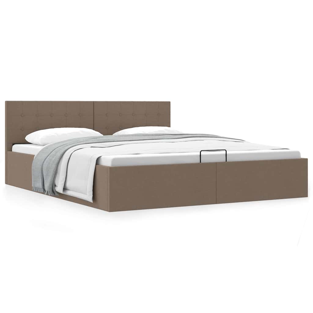 Πλαίσιο Κρεβατιού με Αποθηκ. Χώρο Taupe 180x200 εκ. Υφασμάτινο - Pakobazaar
