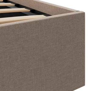 Πλαίσιο Κρεβατιού με Αποθ. Χώρο/LED Taupe 90x200 εκ. Ύφασμα - Pakobazaar