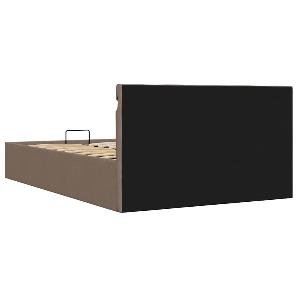 Πλαίσιο Κρεβατιού με Αποθ. Χώρο/LED Taupe 120x200 εκ. Ύφασμα - PAKOBAZAAR