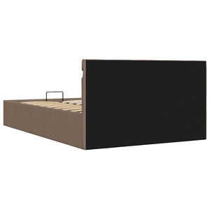Πλαίσιο Κρεβατιού με Αποθ. Χώρο/LED Taupe 140x200 εκ. Ύφασμα - PAKOBAZAAR