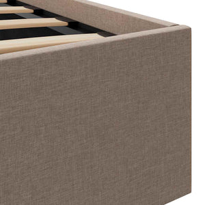 Πλαίσιο Κρεβατιού με Αποθ. Χώρο/LED Taupe 140x200 εκ. Ύφασμα - PAKOBAZAAR
