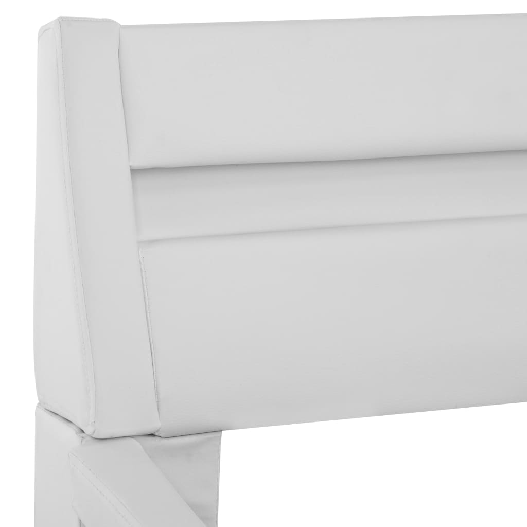 Πλαίσιο Κρεβατιού με LED Λευκό 180x200 εκ. από Συνθετικό Δέρμα - Pakobazaar