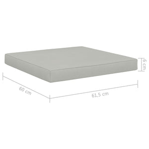 Μαξιλάρα Δαπέδου / Παλέτας Μπεζ 60 x 61,5 x 6 εκ. Υφασμάτινη - Pakobazaar
