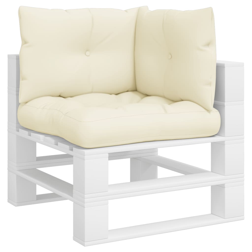 Μαξιλάρια Παλέτας 3 τεμ. Κρεμ Υφασμάτινα