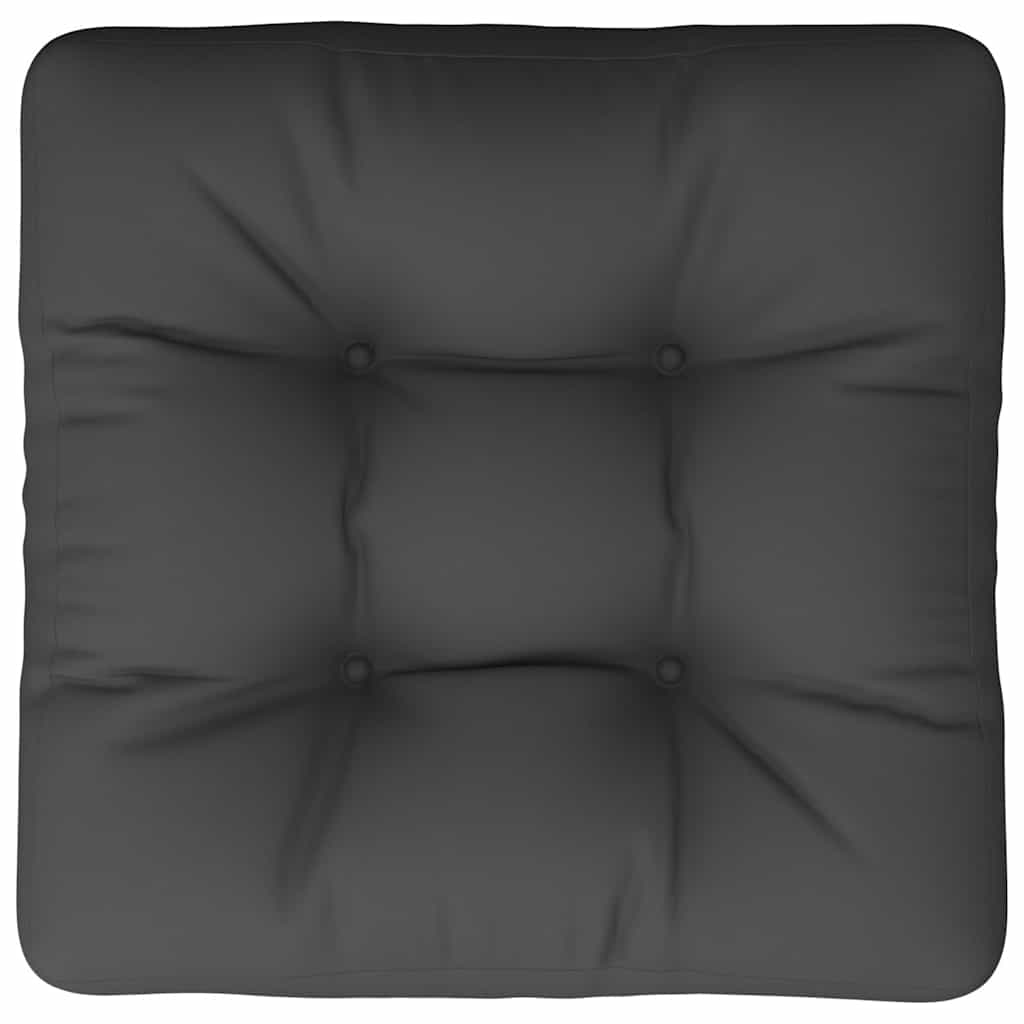 Μαξιλάρι Παλέτας Μαύρο 60 x 60 x 12 εκ. Υφασμάτινο