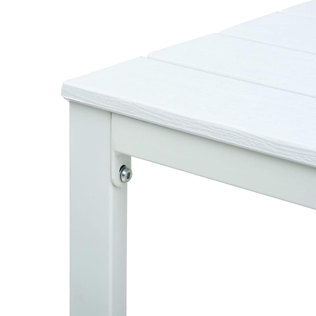 Τραπεζάκι Σαλονιού Λευκό 98 x 48 x 39 από HDPE με Όψη Ξύλου - Pakobazaar