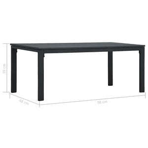 Τραπεζάκι Σαλονιού Γκρι 98 x 48 x 39 από HDPE με Όψη Ξύλου
