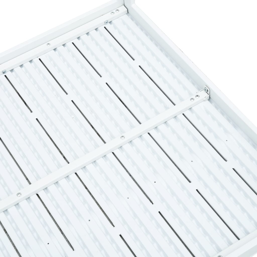 Τραπεζάκι Σαλονιού Λευκό με Όψη Ξύλου 78 x 78 x 74 από HDPE