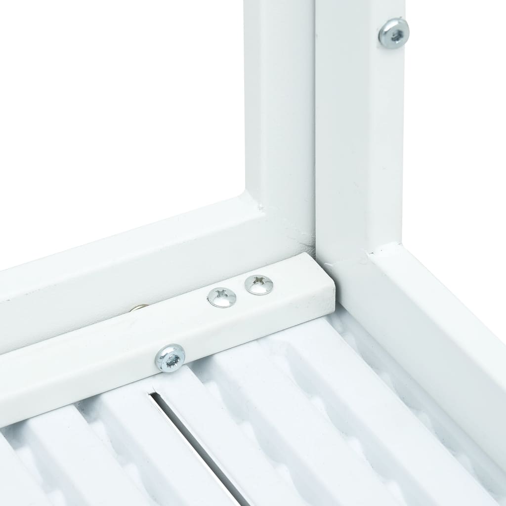 Τραπεζάκι Σαλονιού Λευκό με Όψη Ξύλου 78 x 78 x 74 από HDPE