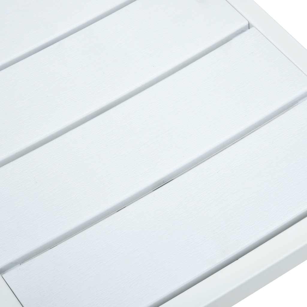 Καρέκλες Κήπου 4 τεμ. Λευκές με Όψη Ξύλου από HDPE - Pakobazaar