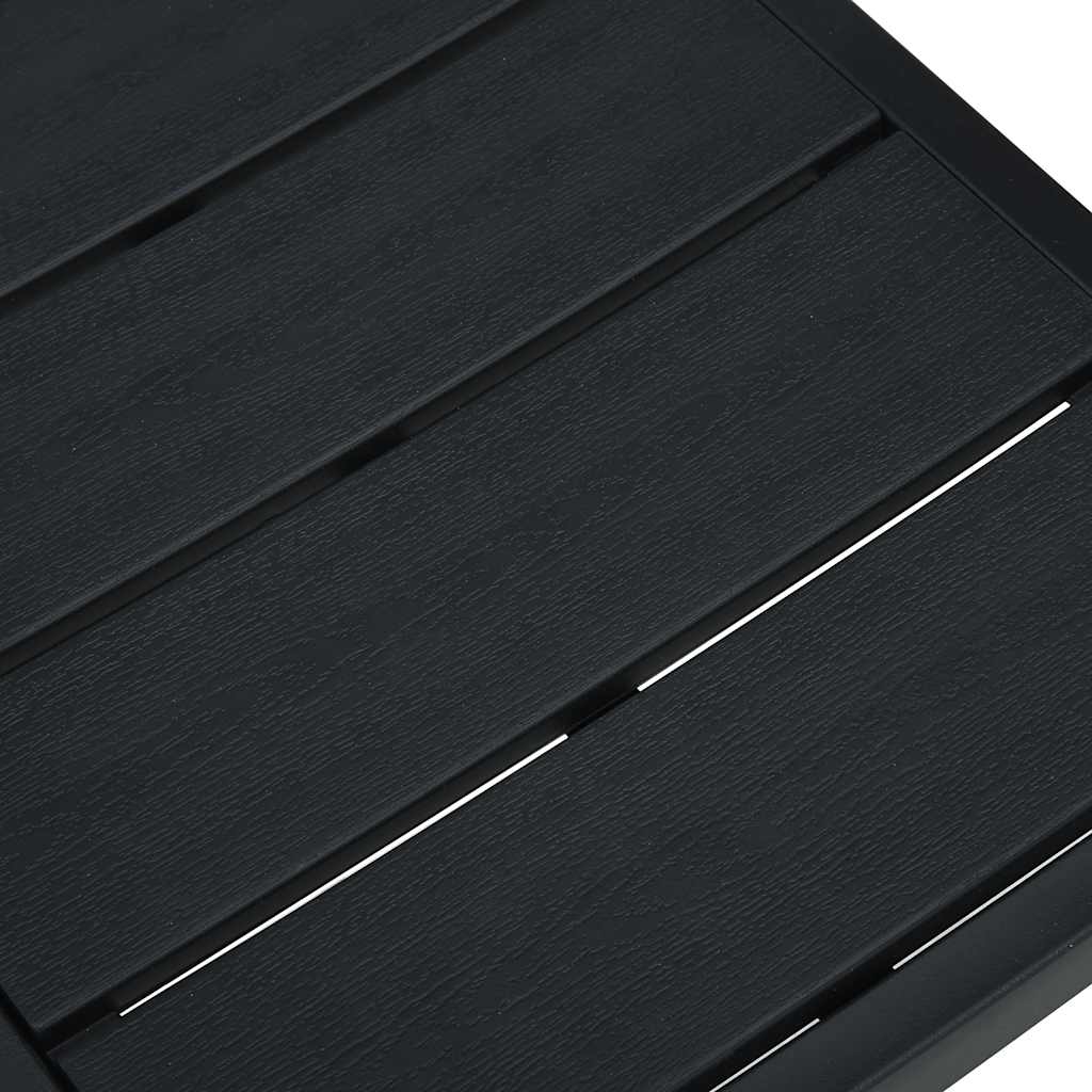 Καρέκλες Κήπου 4 τεμ. Μαύρες με Όψη Ξύλου από HDPE - Pakobazaar