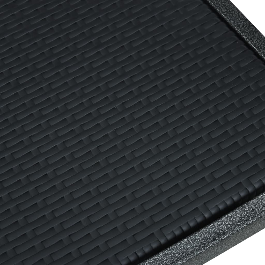 Καρέκλες Κήπου 4 τεμ. Μαύρες με Όψη Ρατάν Πλαστικές - Pakobazaar