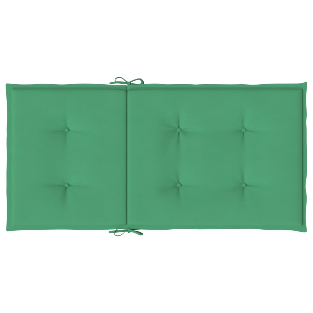Μαξιλάρια Καρέκλας Κήπου με Πλάτη 2 τεμ. Πράσινα 100x50x3 εκ.
