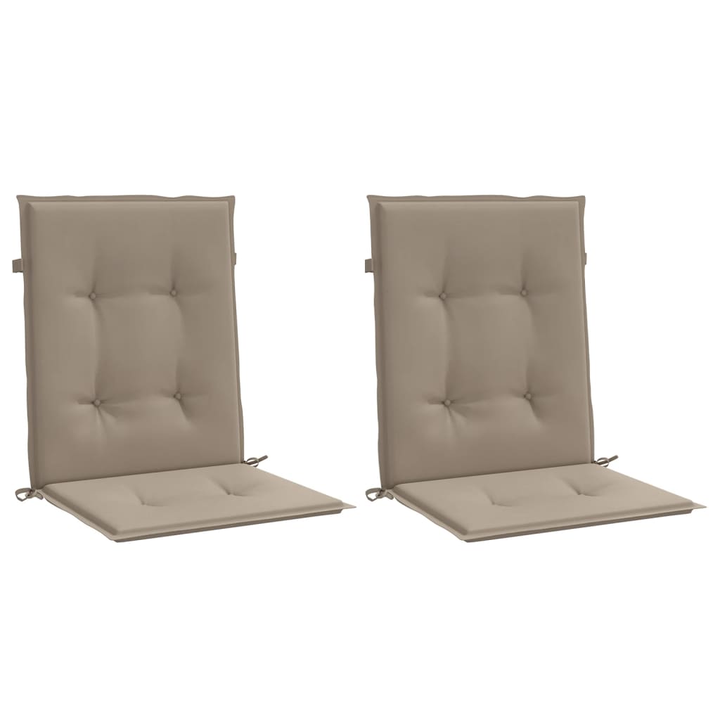 Μαξιλάρια Καρέκλας Κήπου με Πλάτη 2 τεμ. Taupe 100x50x3 εκ.