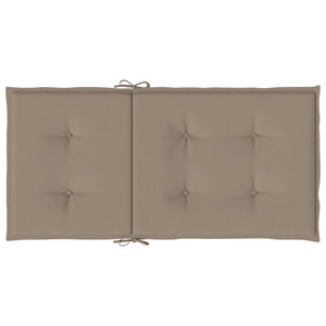 Μαξιλάρια Καρέκλας Κήπου με Πλάτη 4 τεμ. Taupe 100x50x3 εκ.