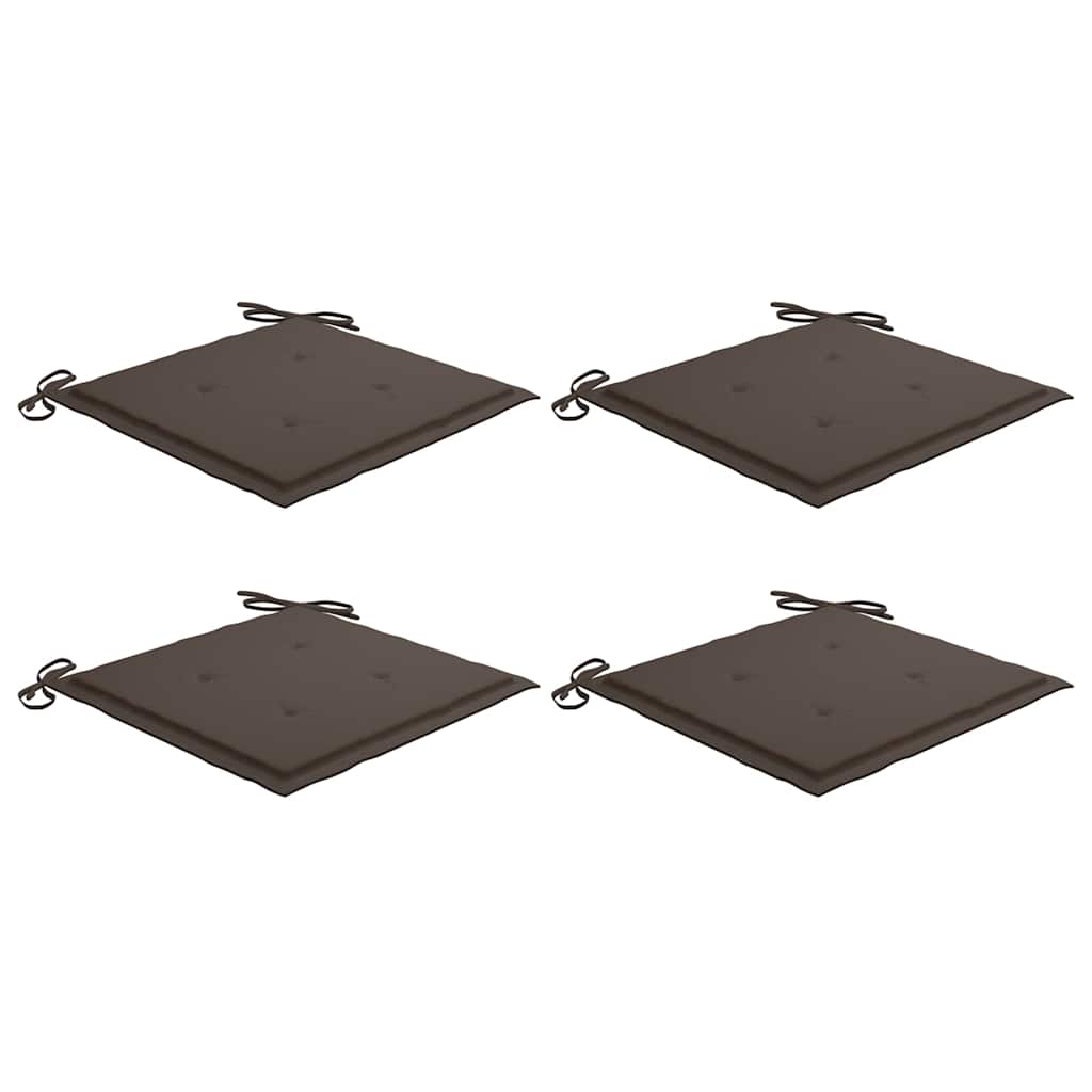 Μαξιλάρια Καρέκλας Κήπου 4 τεμ. Taupe 40x40x4 εκ. Υφασμάτινα