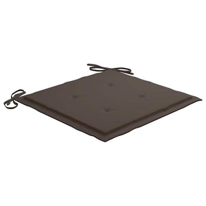 Μαξιλάρια Καρέκλας Κήπου 4 τεμ. Taupe 40x40x3 εκ. Υφασμάτινα