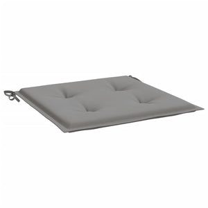 Μαξιλάρια Καρέκλας Κήπου 2 τεμ. Γκρι 50x50x4 εκ. Υφασμάτινα - Pakobazaar