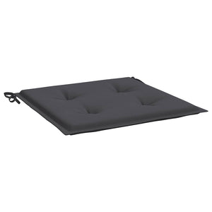 Μαξιλάρια Καρέκλας Κήπου 2τεμ Ανθρακί 50x50x3 εκ. Oxford Ύφασμα