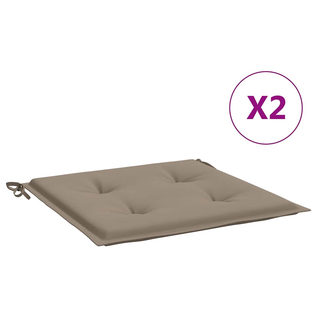 Μαξιλάρια Καρέκλας Κήπου 2 τεμ. Taupe 50x50x4 εκ. Oxford Ύφασμα