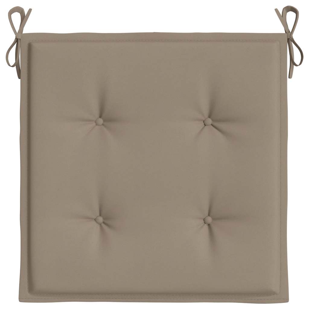 Μαξιλάρια Καρέκλας Κήπου 2 τεμ. Taupe 50x50x4 εκ. Oxford Ύφασμα