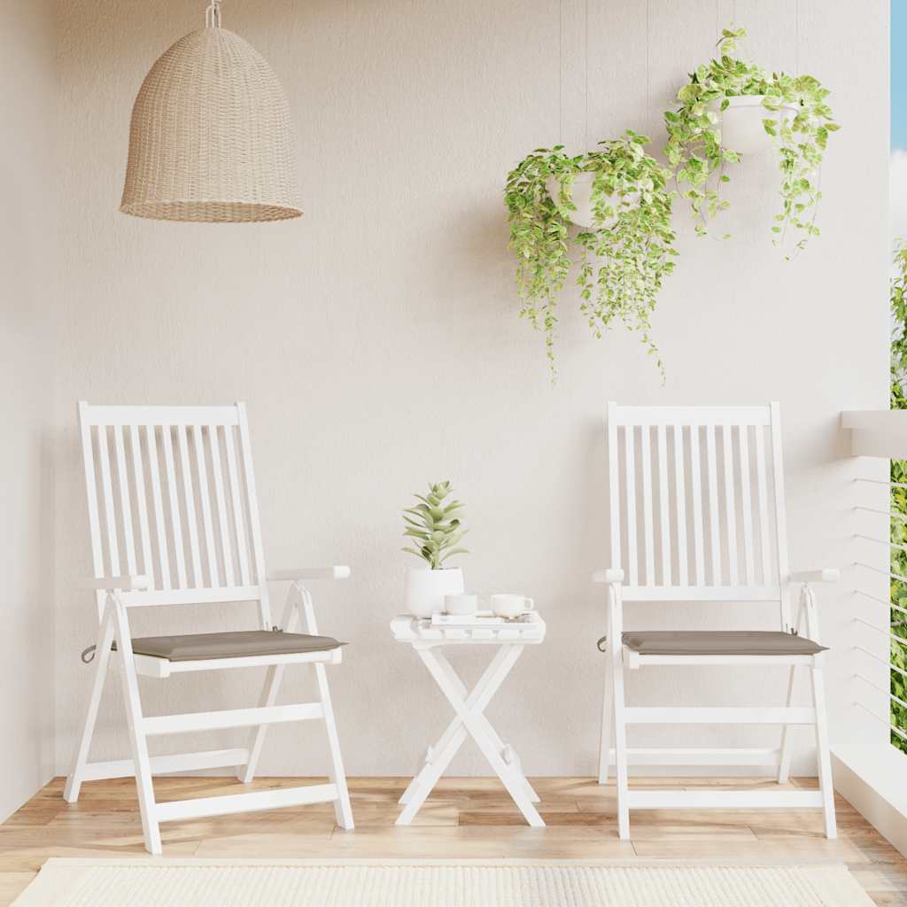Μαξιλάρια Καρέκλας Κήπου 2 τεμ. Taupe 50x50x4 εκ. Oxford Ύφασμα