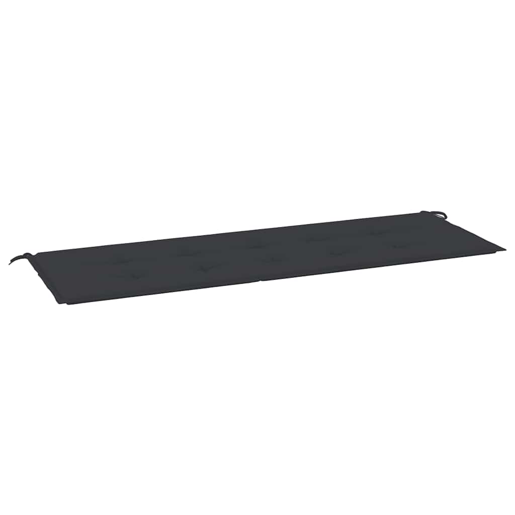 Μαξιλάρι Πάγκου Κήπου Μαύρο 150x50x4 εκ. Ύφασμα Oxford