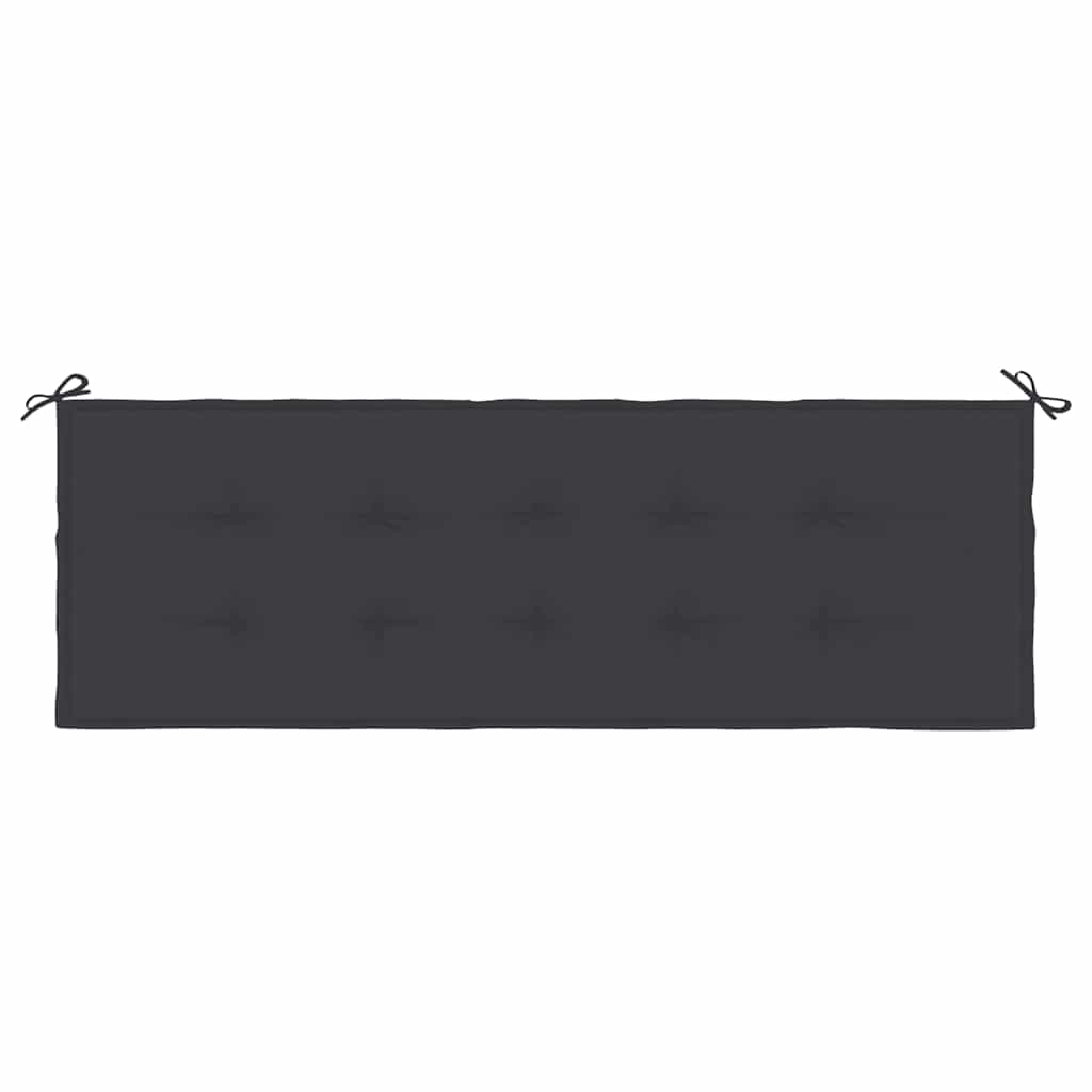 Μαξιλάρι Πάγκου Κήπου Μαύρο 150x50x4 εκ. Ύφασμα Oxford