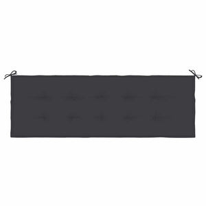 Μαξιλάρι Πάγκου Κήπου Μαύρο 150x50x3 εκ. Ύφασμα Oxford