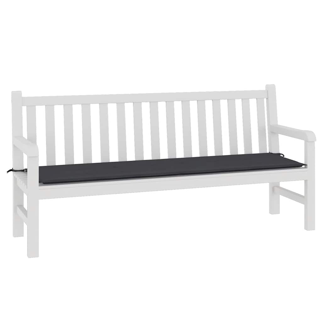 Μαξιλάρι Πάγκου Κήπου Μαύρο 180x50x4 εκ. Ύφασμα Oxford