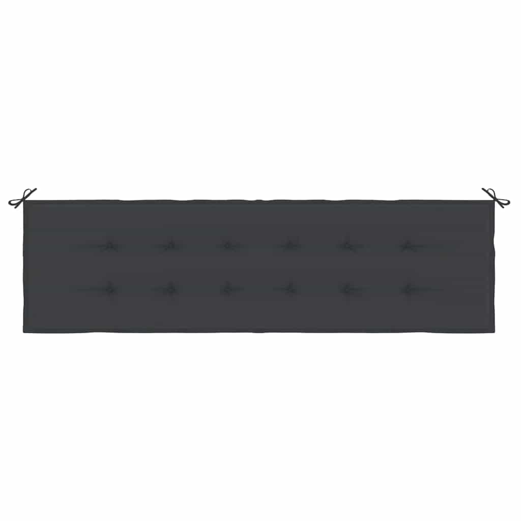 Μαξιλάρι Πάγκου Κήπου Μαύρο 180x50x4 εκ. Ύφασμα Oxford