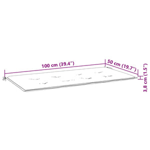 Μαξιλάρι Πάγκου Κήπου Taupe 120x50x3 εκ. Ύφασμα Oxford