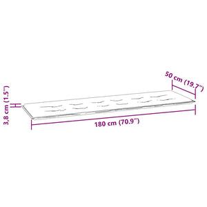 Μαξιλάρι Πάγκου Κήπου Taupe 180x50x3 εκ. Ύφασμα Oxford
