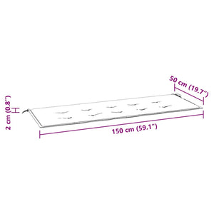 Μαξιλάρι Πάγκου Κήπου Μπεζ 150x50x2 εκ. Ύφασμα Oxford - Pakobazaar