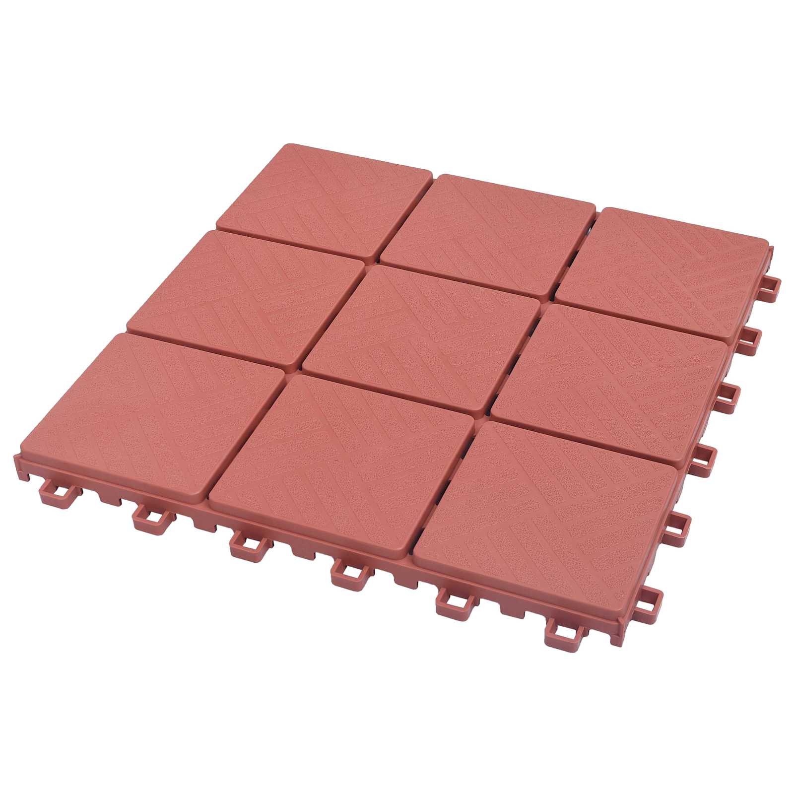 Πλάκα Κατασκευής 10 pcs Κόκκινο 30,5 x 30,5 x 2,2 εκ - Pakobazaar