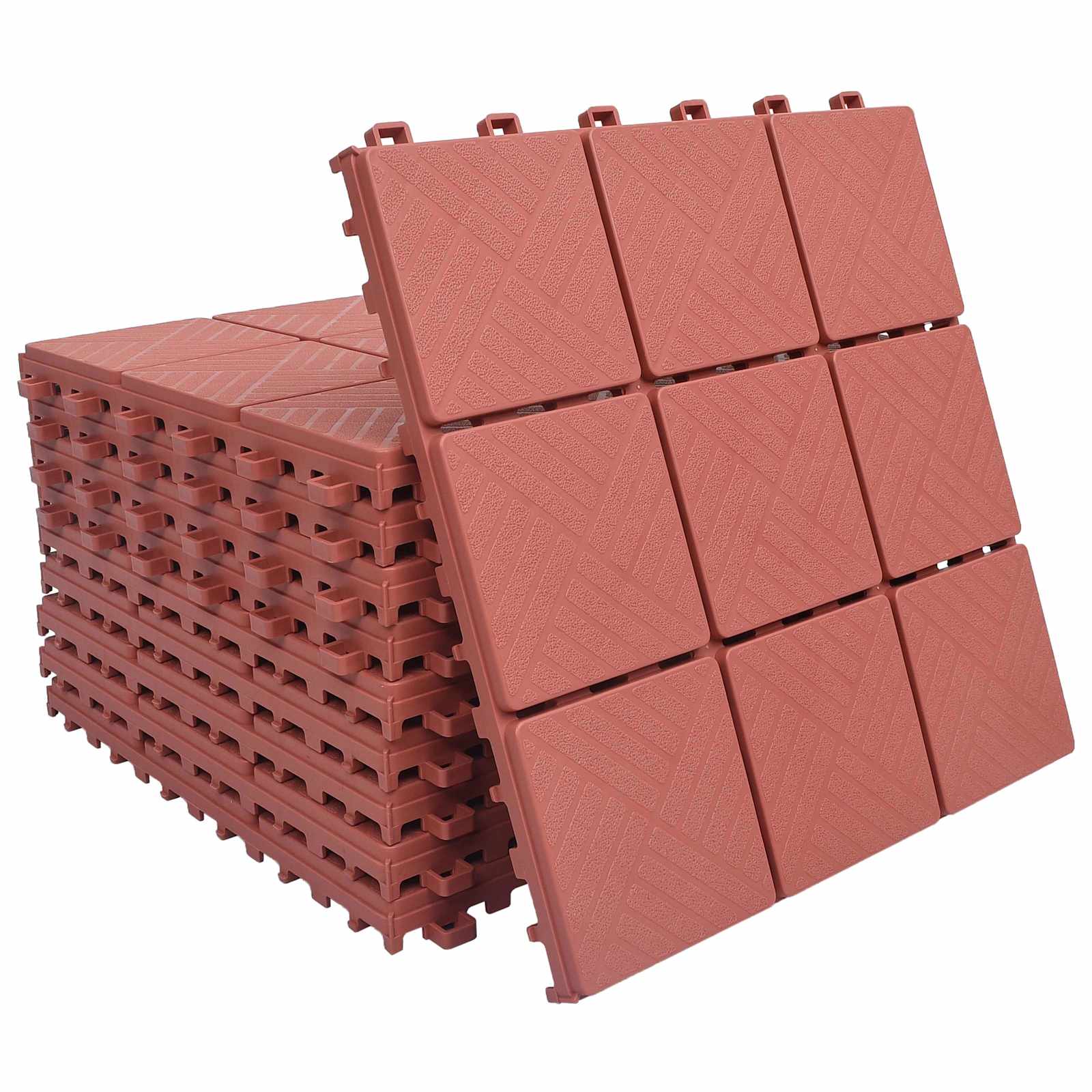 Πλάκα Κατασκευής 10 pcs Κόκκινο 30,5 x 30,5 x 2,2 εκ - Pakobazaar