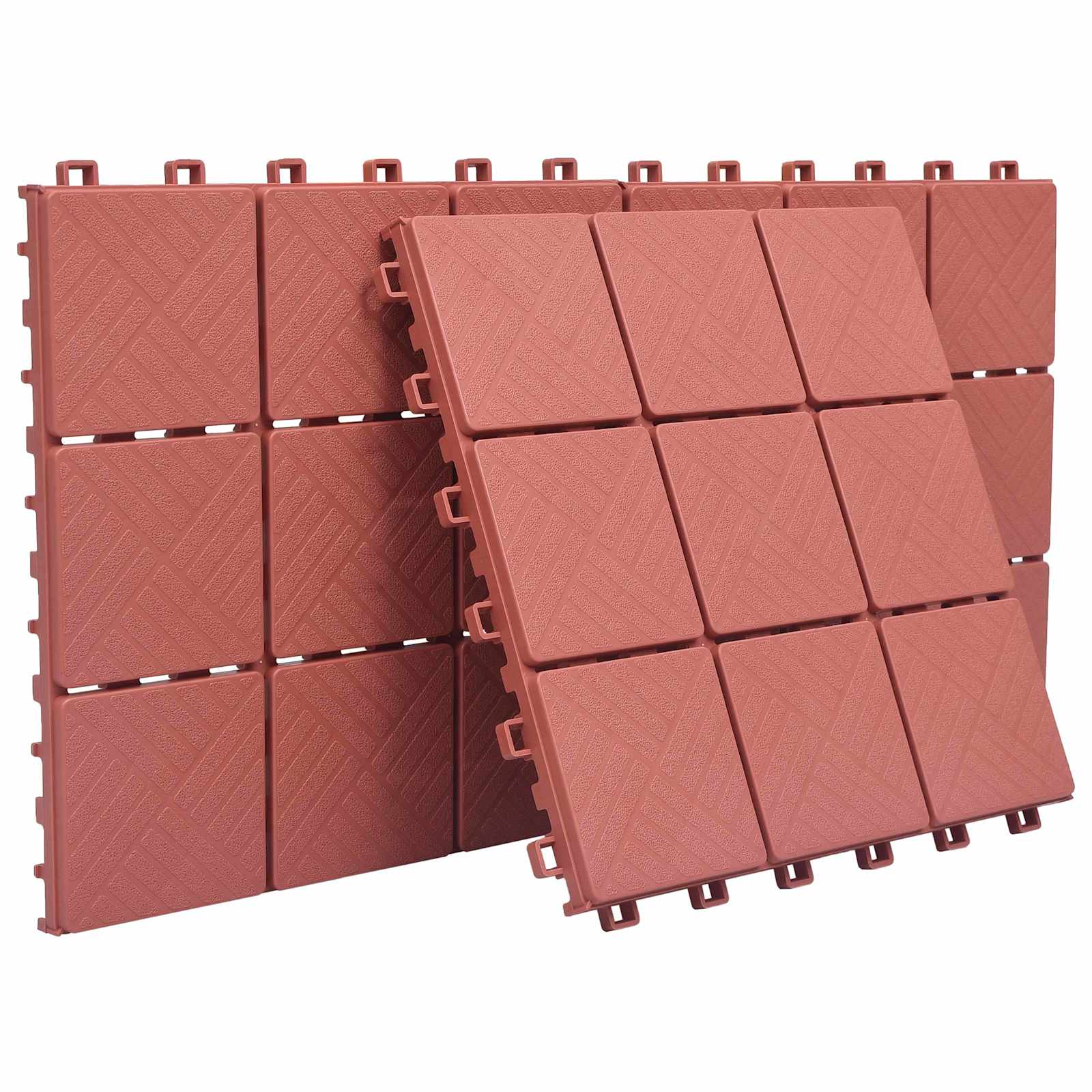 Πλάκα Κατασκευής 10 pcs Κόκκινο 30,5 x 30,5 x 2,2 εκ - Pakobazaar