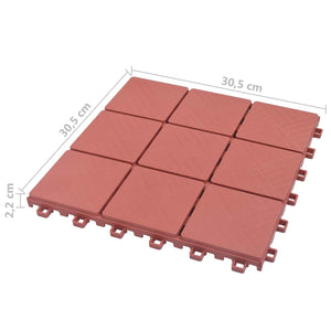 Πλάκα Κατασκευής 10 pcs Κόκκινο 30,5 x 30,5 x 2,2 εκ - Pakobazaar