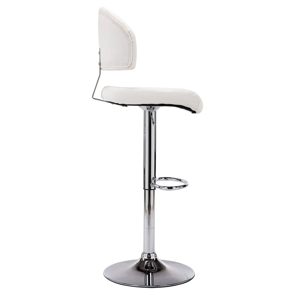 Σκαμπό Μπαρ Λευκό από Συνθετικό Δέρμα - PAKOBAZAAR