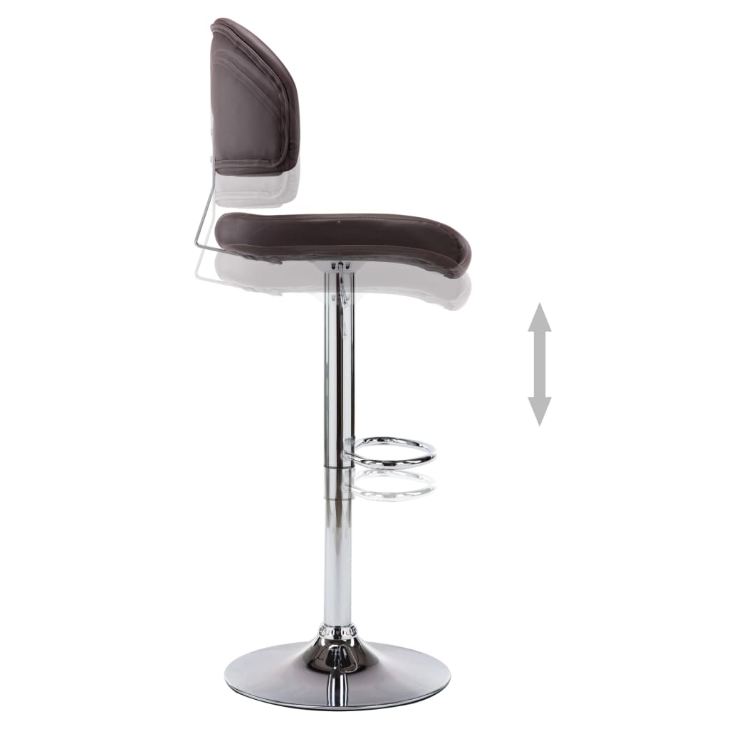 Σκαμπό Μπαρ Καφέ από Συνθετικό Δέρμα - PAKOBAZAAR