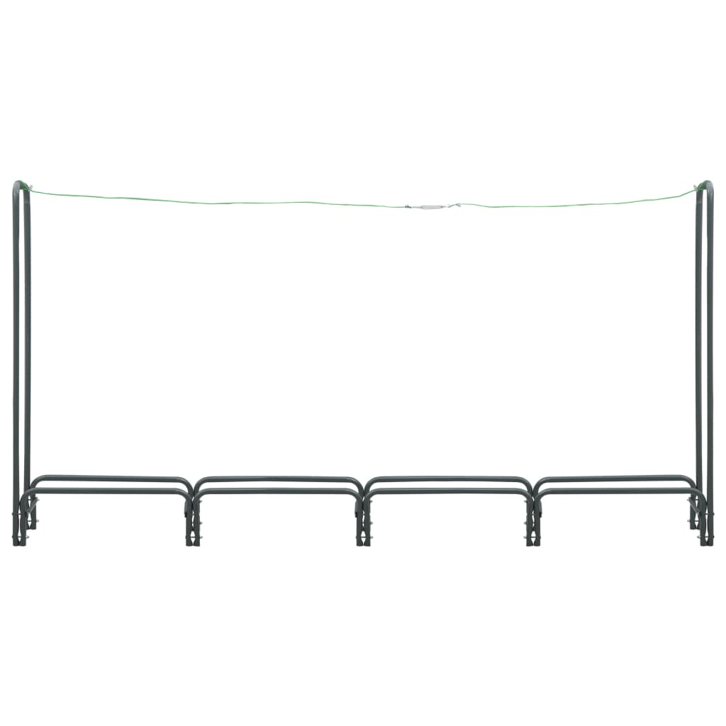Ράφι Καυσόξυλων Ανθρακί 240 x 35 x 120 εκ. Ατσάλινο