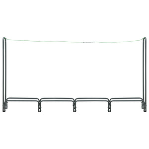 Ράφι Καυσόξυλων Ανθρακί 240 x 35 x 120 εκ. Ατσάλινο