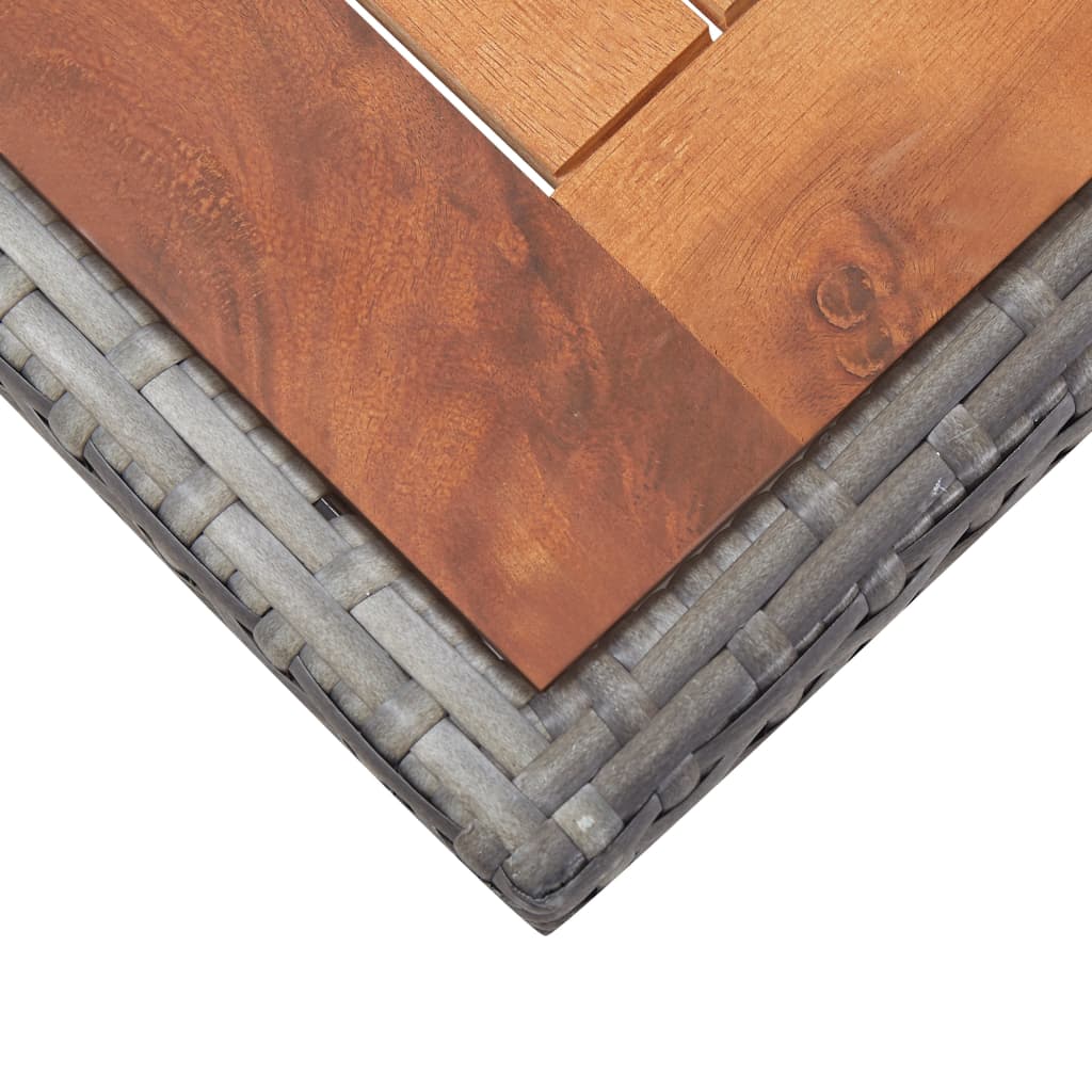 Σετ Τραπεζαρίας Εξ. Χώρου 11 τεμ. Ανθρακί Συνθ. Ρατάν/Ακακία