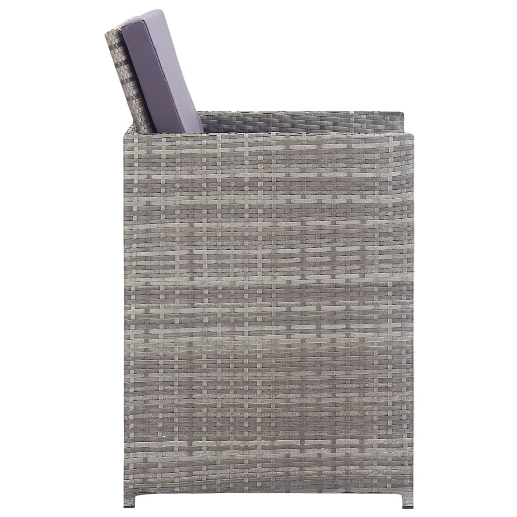 Σετ Τραπεζαρίας Εξ. Χώρου 11 τεμ. Ανθρακί Συνθ. Ρατάν/Ακακία