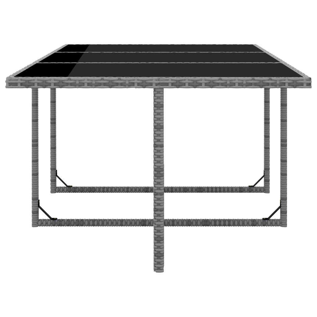 Σετ Τραπεζαρίας Εξ. Χώρου 11 τεμ. Γκρι Συνθ. Ρατάν με Μαξιλάρια