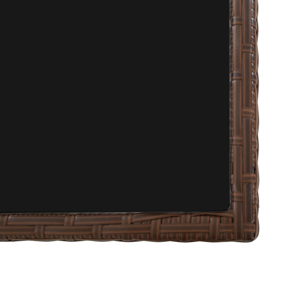 Σετ Τραπεζαρίας Εξ. Χώρου 17 τεμ. Καφέ Συνθ. Ρατάν με Μαξιλάρια - Pakobazaar