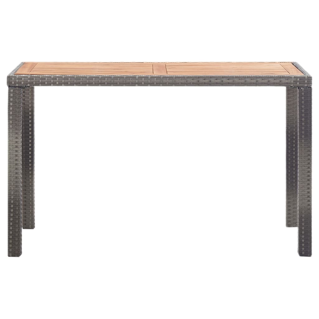 Τραπέζι Κήπου Ανθρακί/Καφέ 123x60x74 εκ. από Μασίφ Ξύλο Ακακίας