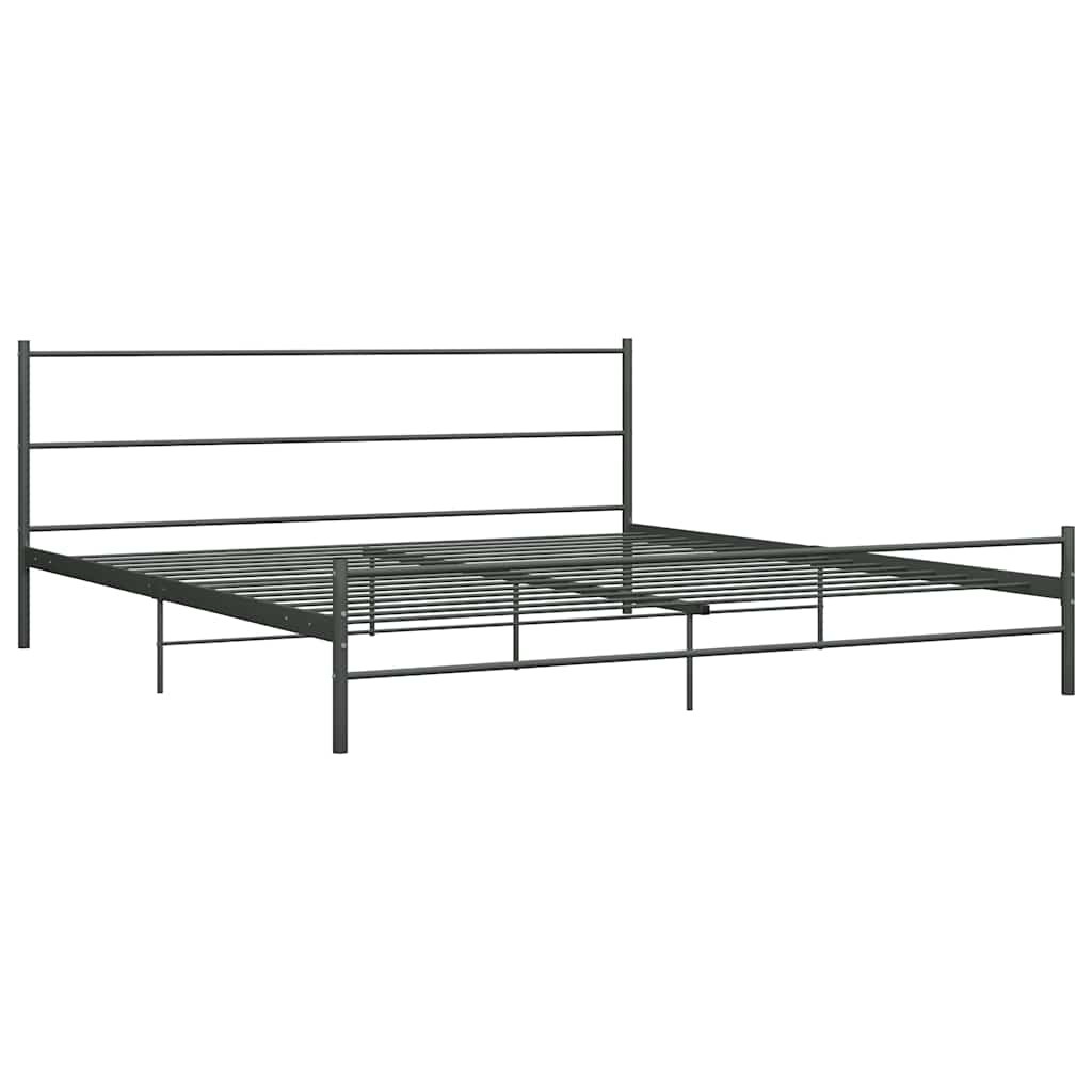 Πλαίσιο Κρεβατιού Γκρι 180 x 200 εκ. Μεταλλικό - PAKOBAZAAR