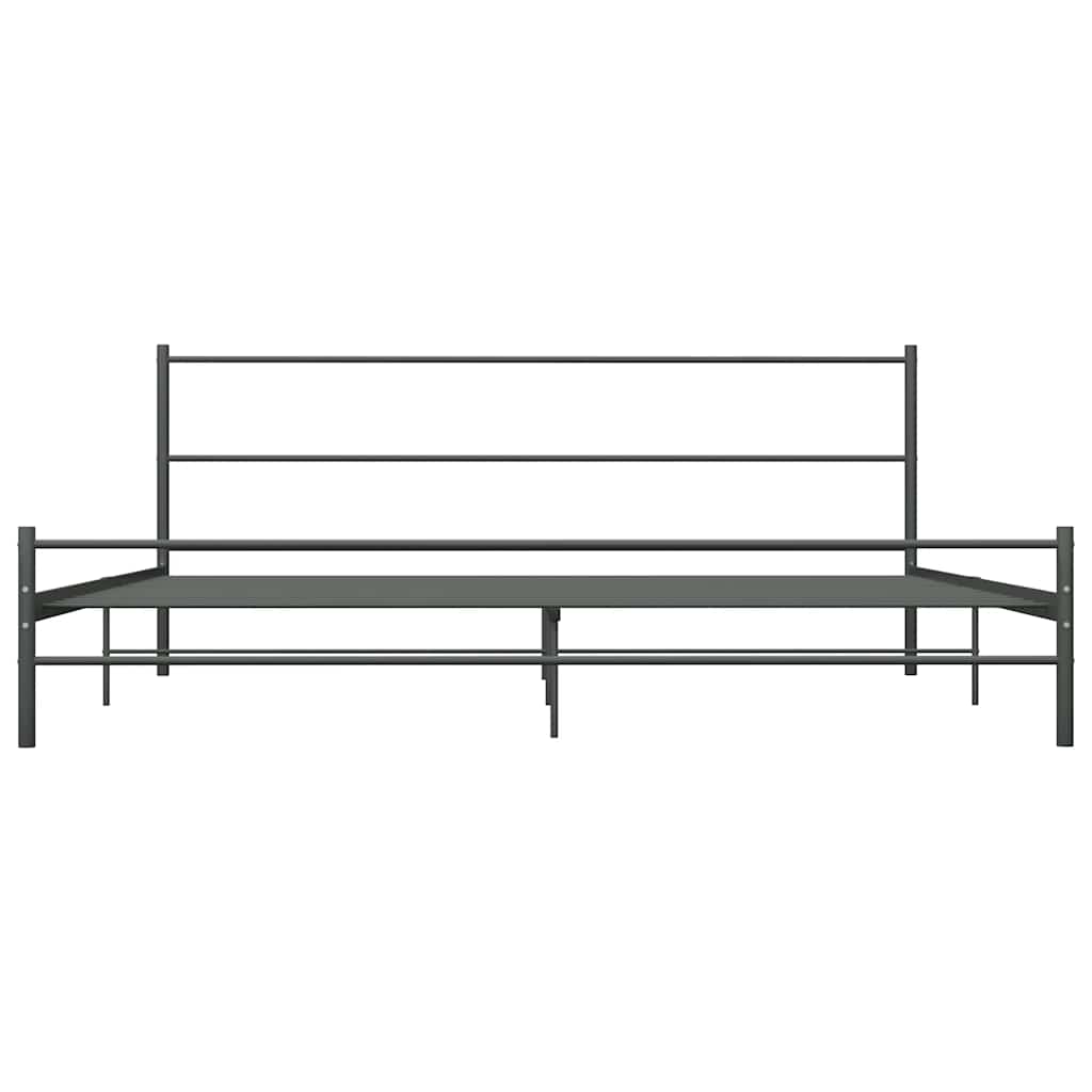 Πλαίσιο Κρεβατιού Γκρι 180 x 200 εκ. Μεταλλικό - PAKOBAZAAR