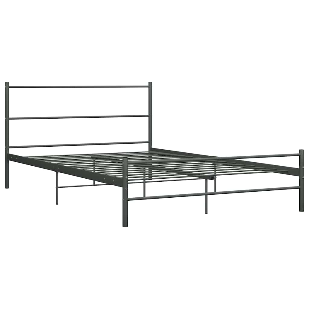 Πλαίσιο Κρεβατιού Γκρι 160 x 200 εκ. Μεταλλικό - PAKOBAZAAR